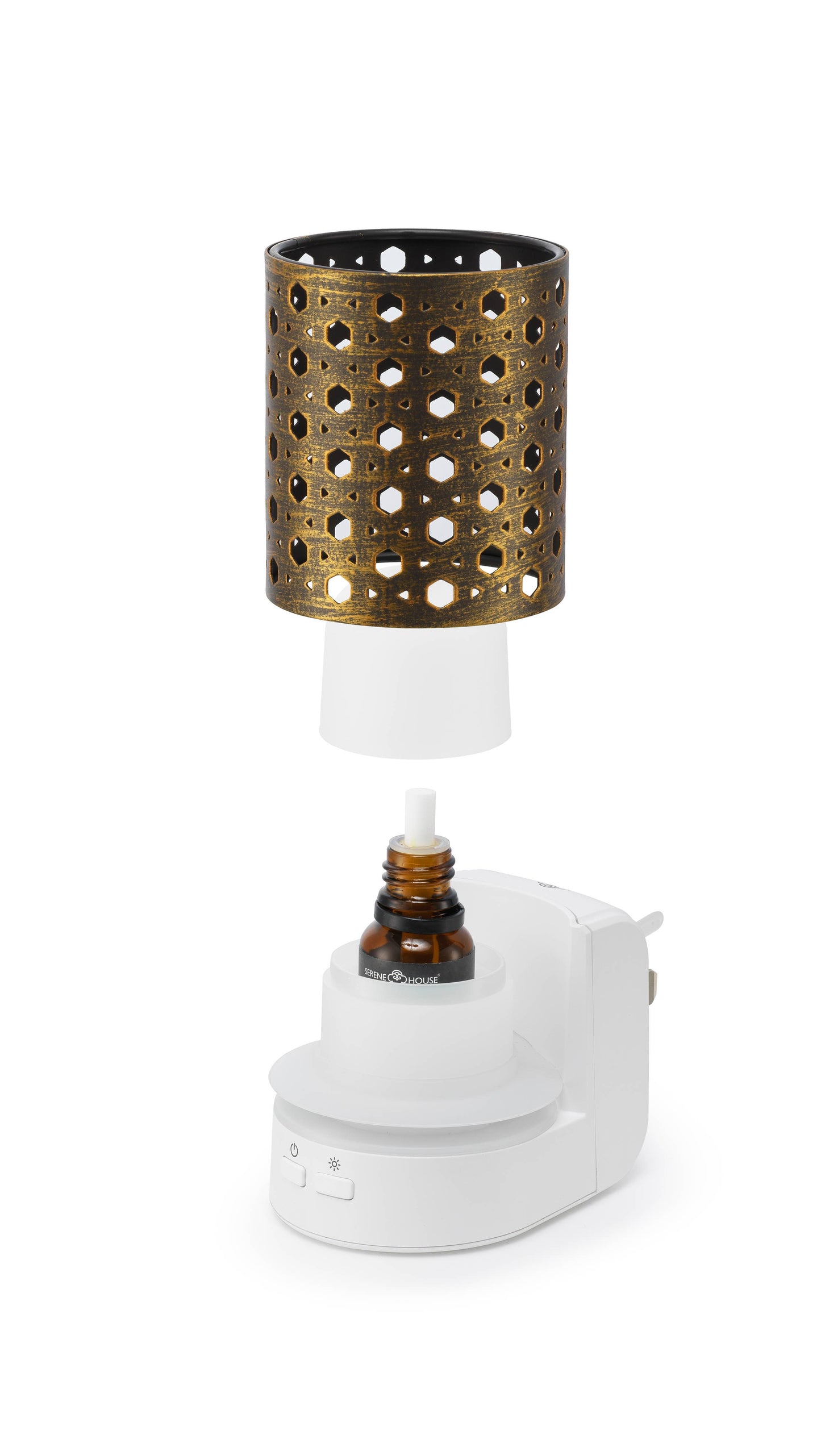 Basket Brown Metal Essential Oil Wall-Plug Diffuser