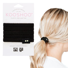 Load image into Gallery viewer, Plastic-Free Flat Hair Ties - Black
