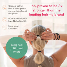 Load image into Gallery viewer, Plastic-Free Round Hair Ties - Mondo 8-pack - Two Color Options
